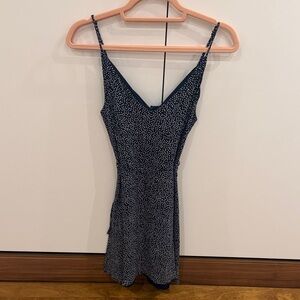 Dynamite Navy Mini Dress with White Dots